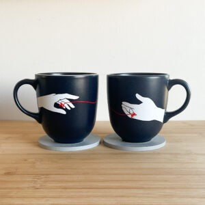red string of fate set of 2 mugs