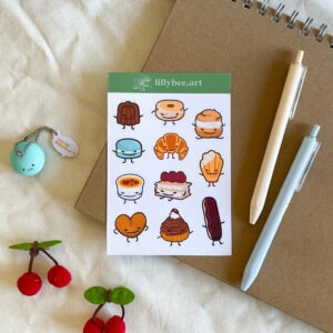 French Desserts Sticker Sheet